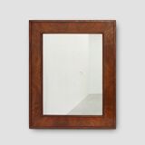Antique rectangular walnut wall mirror, France ca. 1880