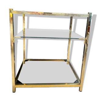 Table basse-bout de canapé Belgo Chrome, années 70