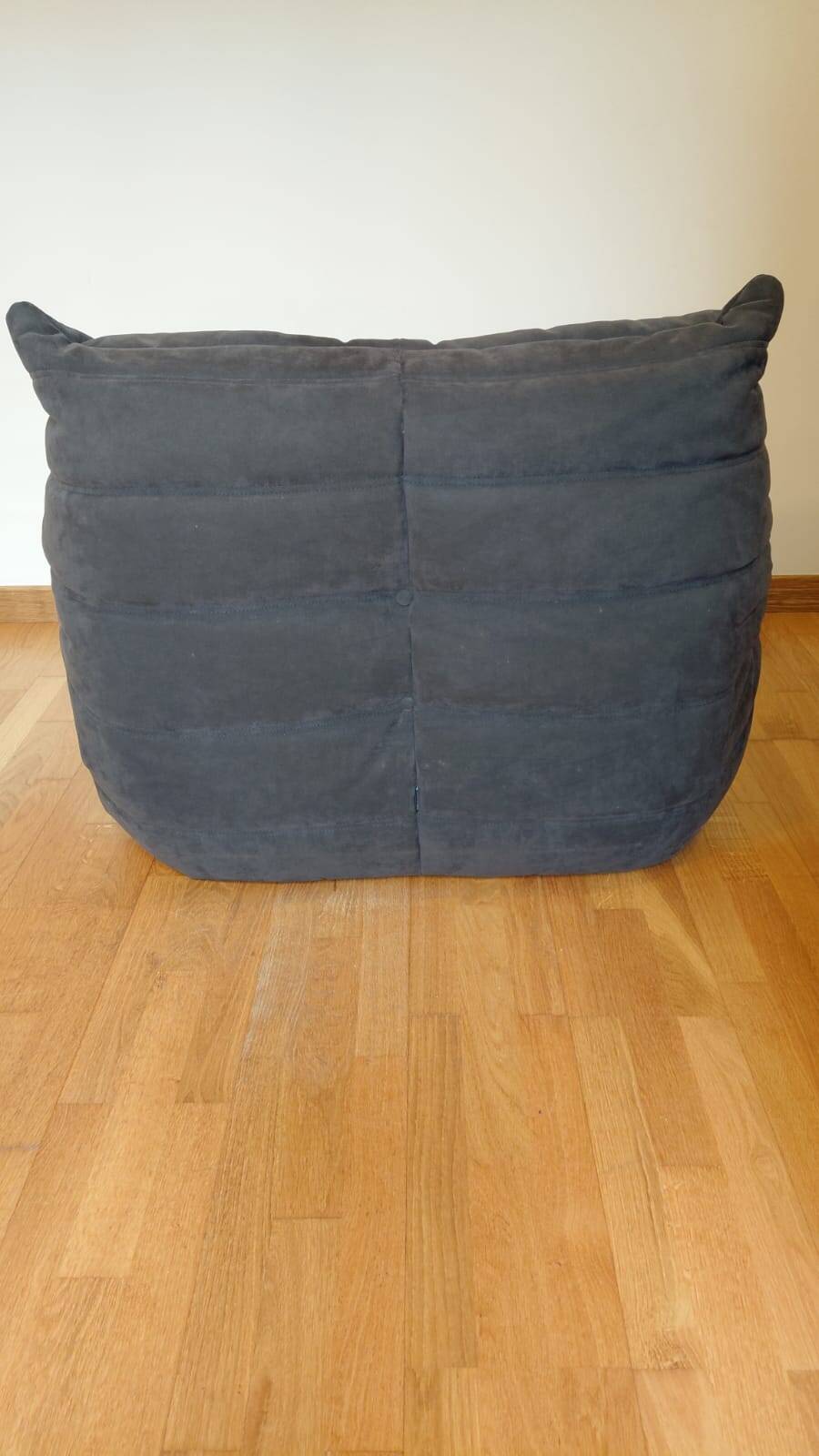 Togo armchair by Ligne Roset in anthracite alcantara.