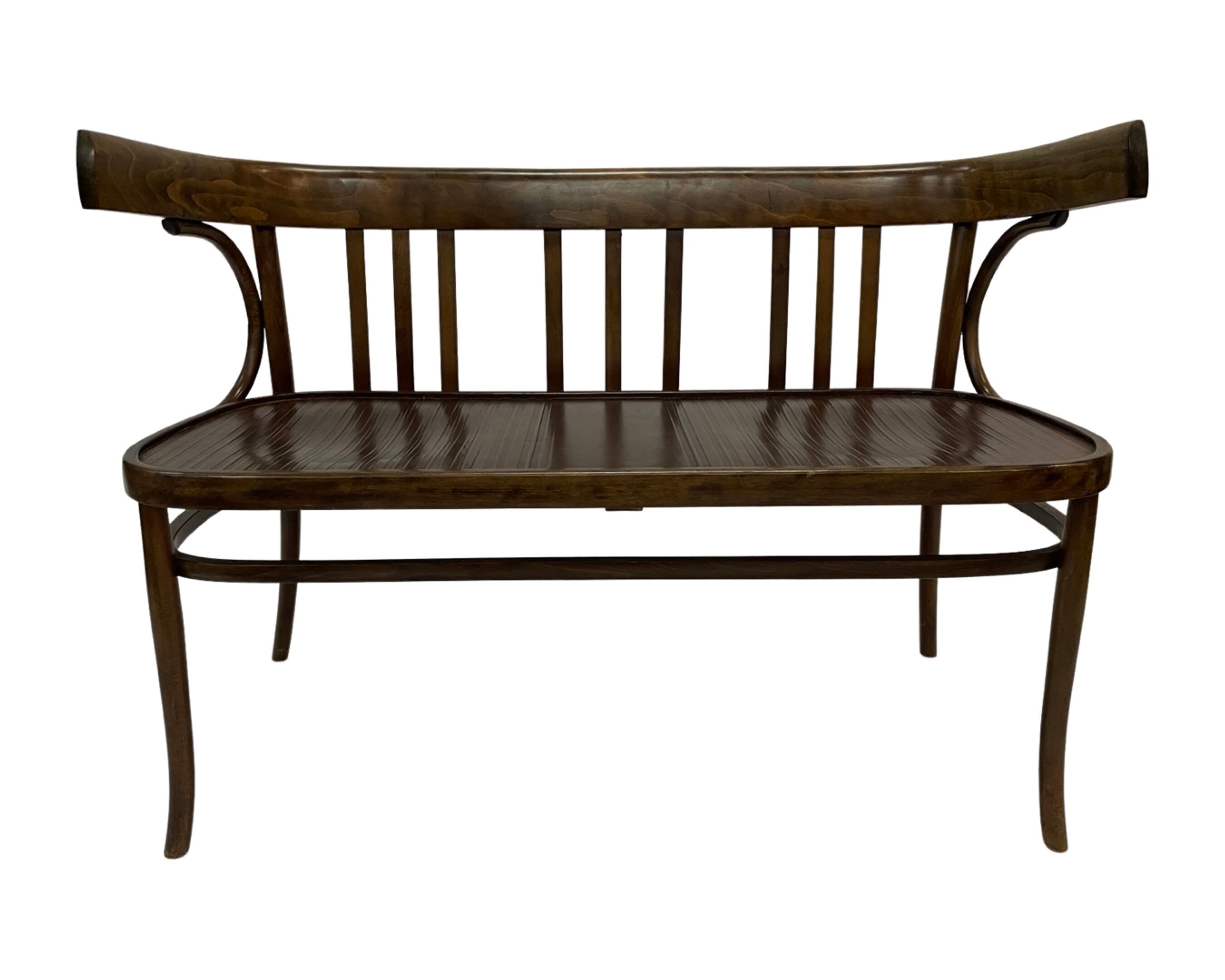 Vintage sofa in beech, 60s design wooden bench