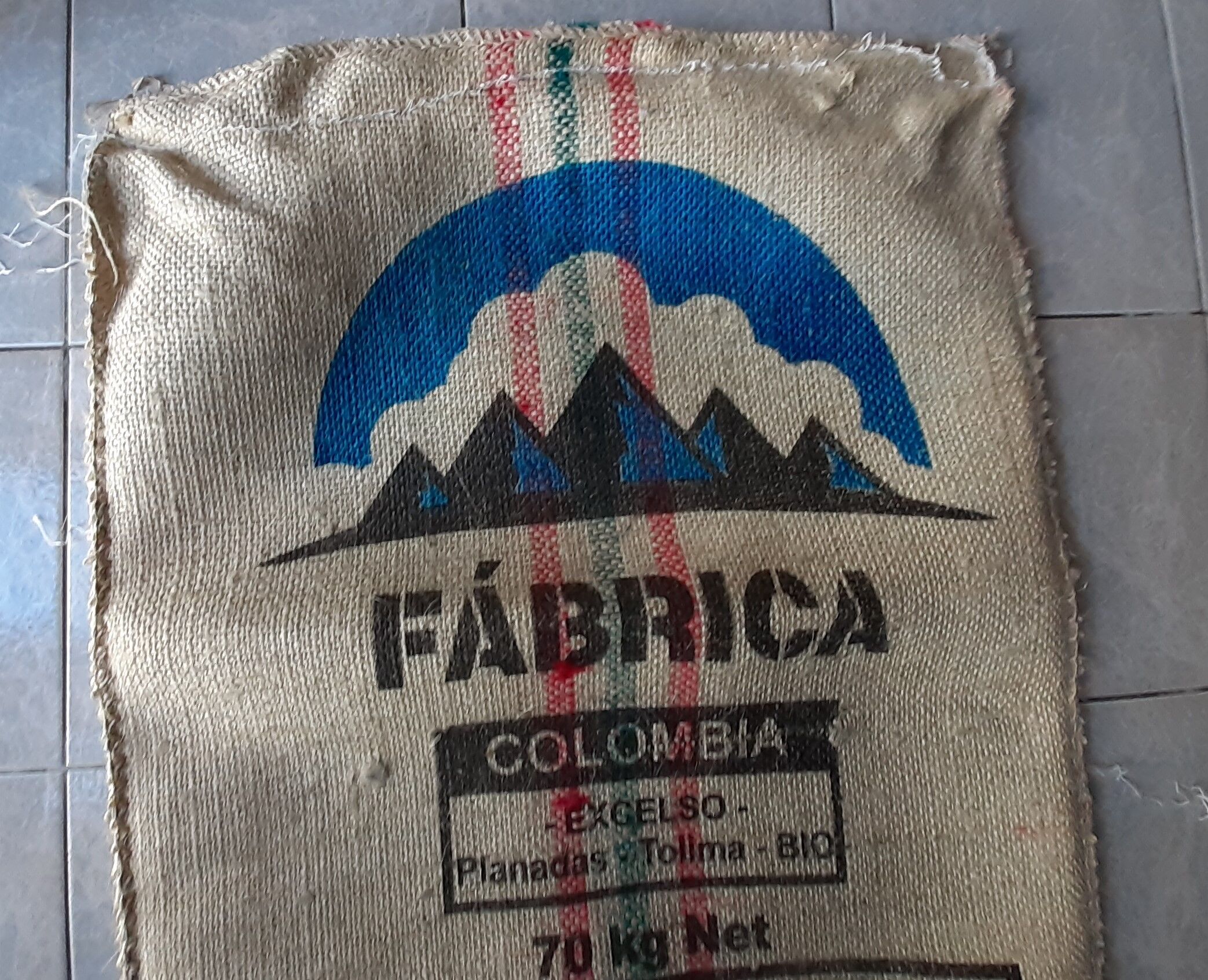 Coffee burlap bag colombia fabrica
