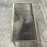 Iron coffee table with glass top