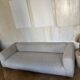 Zanotta sofa - cream herringbone wool fabric by Pierre Frey - 230 x 100 cm