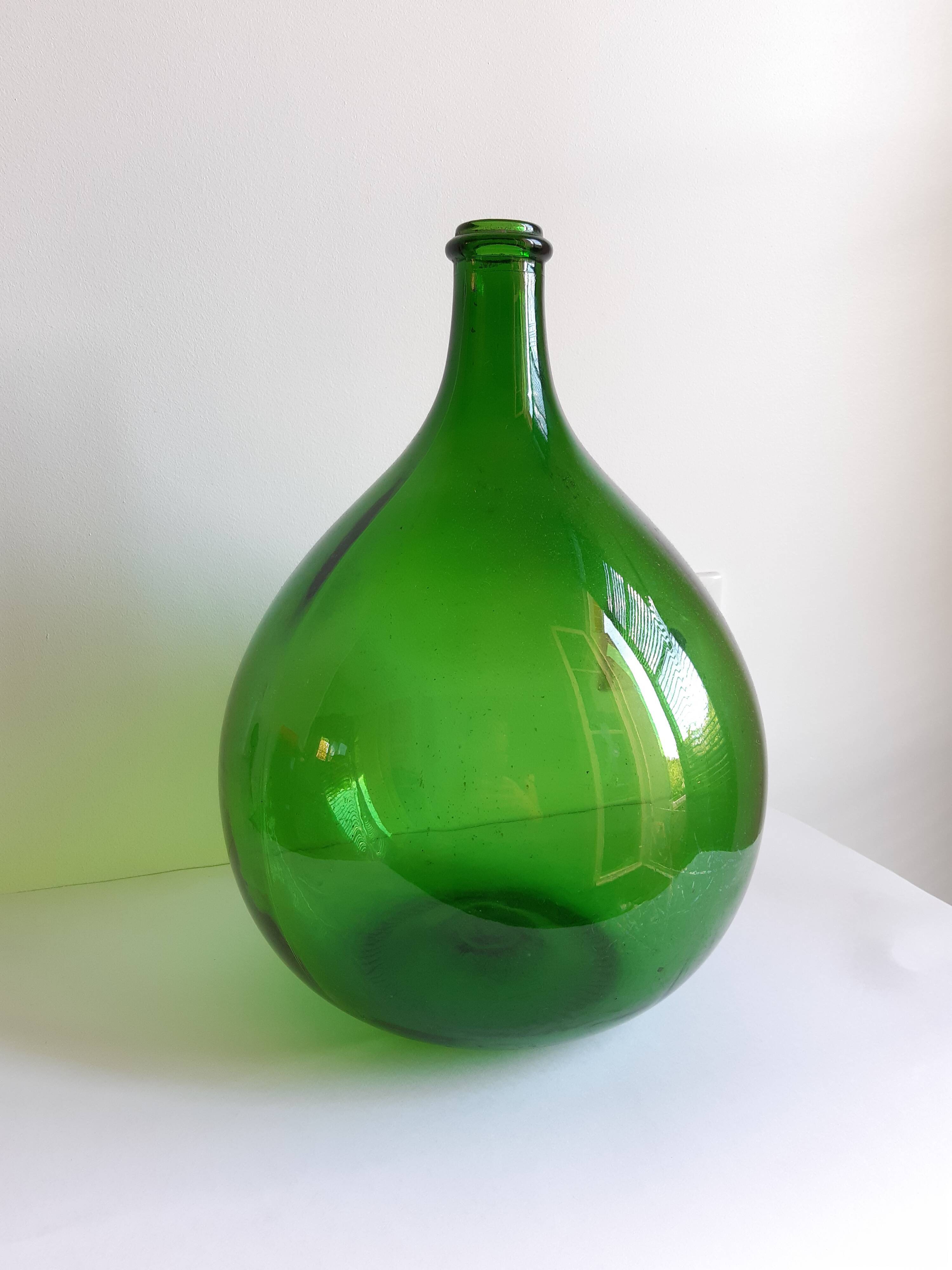 Demijohn vintage green 10 liters