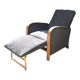 Fauteuil art déco moustache années 30 avec repose-pieds