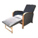 Fauteuil art déco moustache années 30 avec repose-pieds