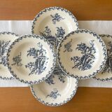 Assiettes creuses anciennes en faïence de Gien