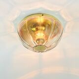 Mid-Century Glass & Brass Ceiling Light from Limburg, Germany, 1960s