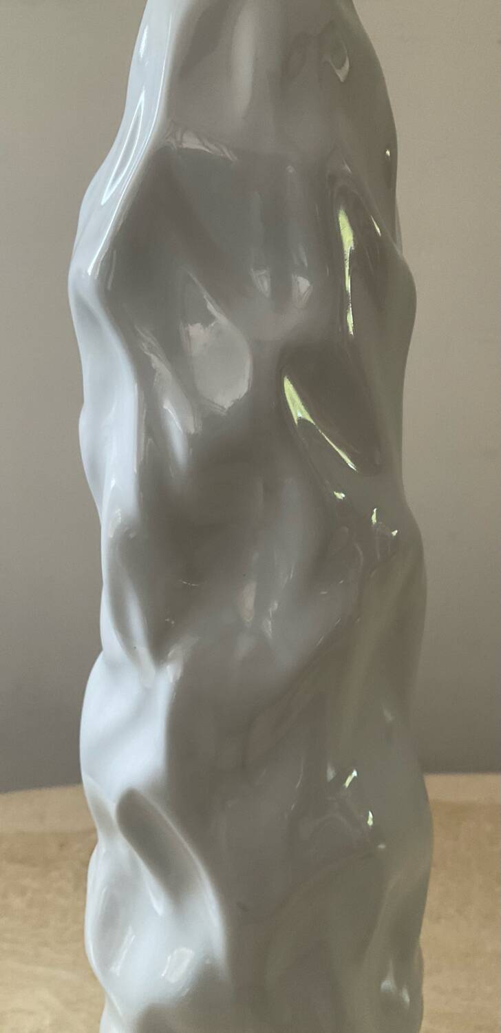 Vintage Brutalist Glazed Ceramic Vase