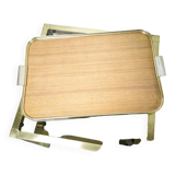 Vintage gold metal and Formica tray