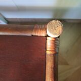 Retro-Side table-vinyl furniture-wood, rattan and bamboo-80s