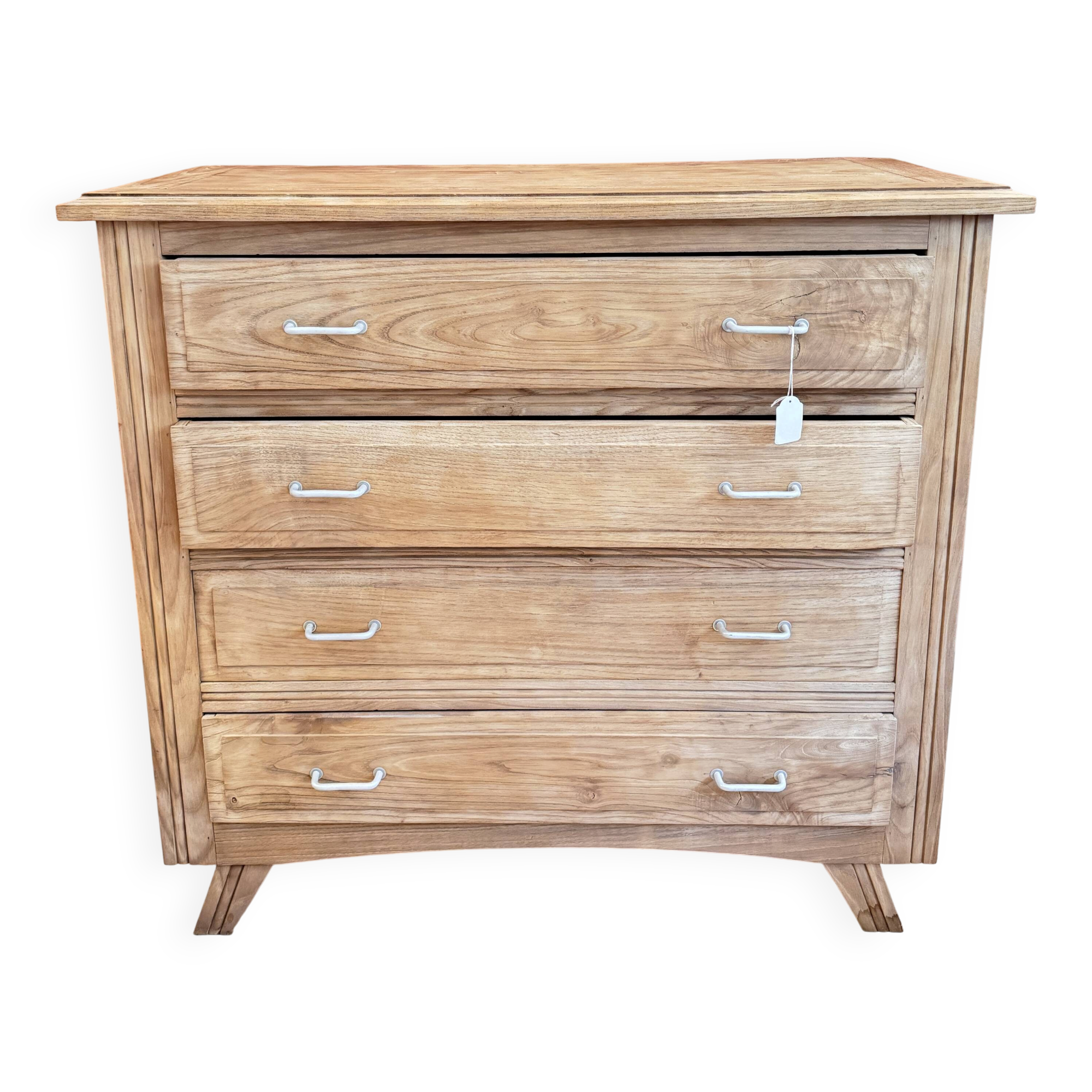 commode in sandblasted oak raw wood