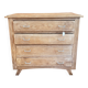 commode in sandblasted oak raw wood