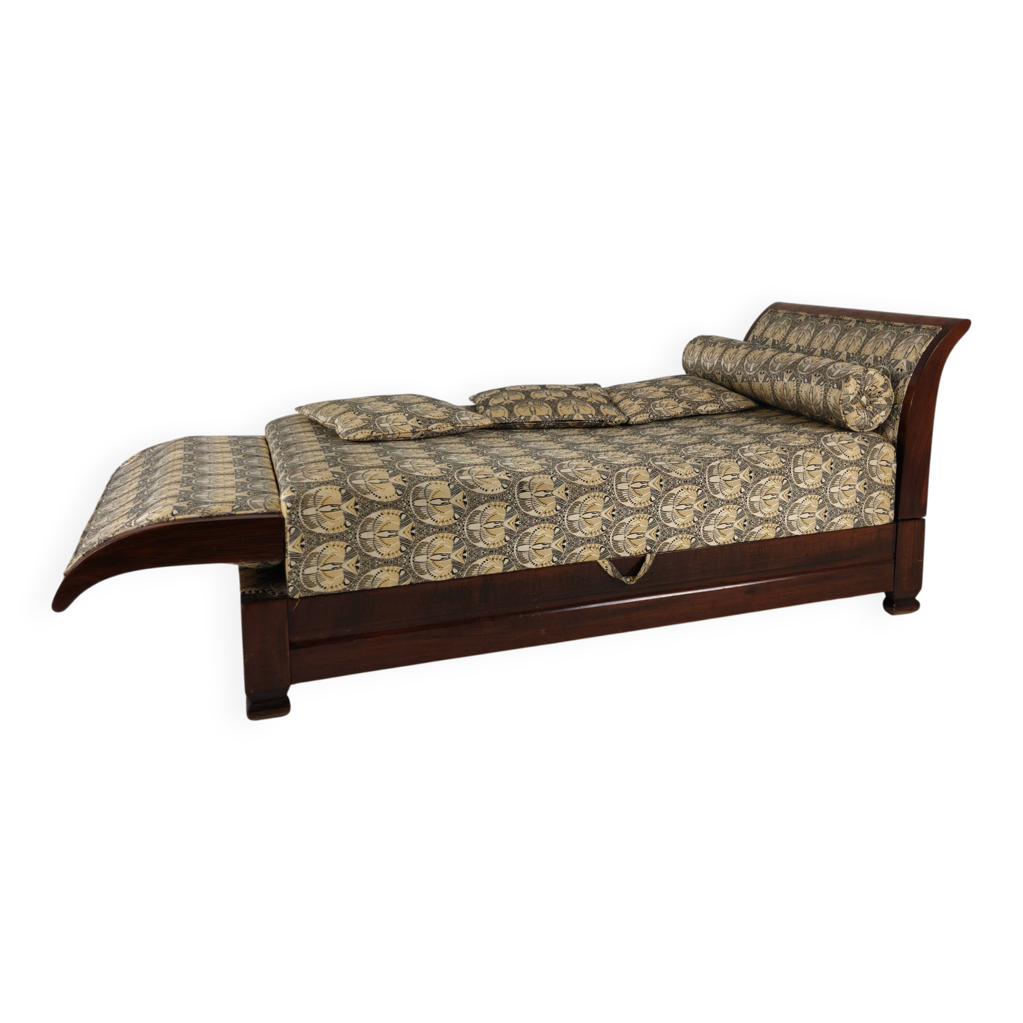 Art Deco Daybed with Hidden Storage & Adjustable Positions