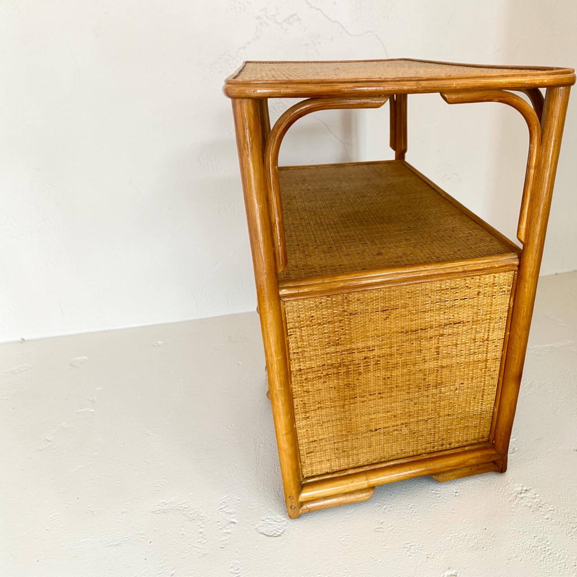 1970s rattan sideboard