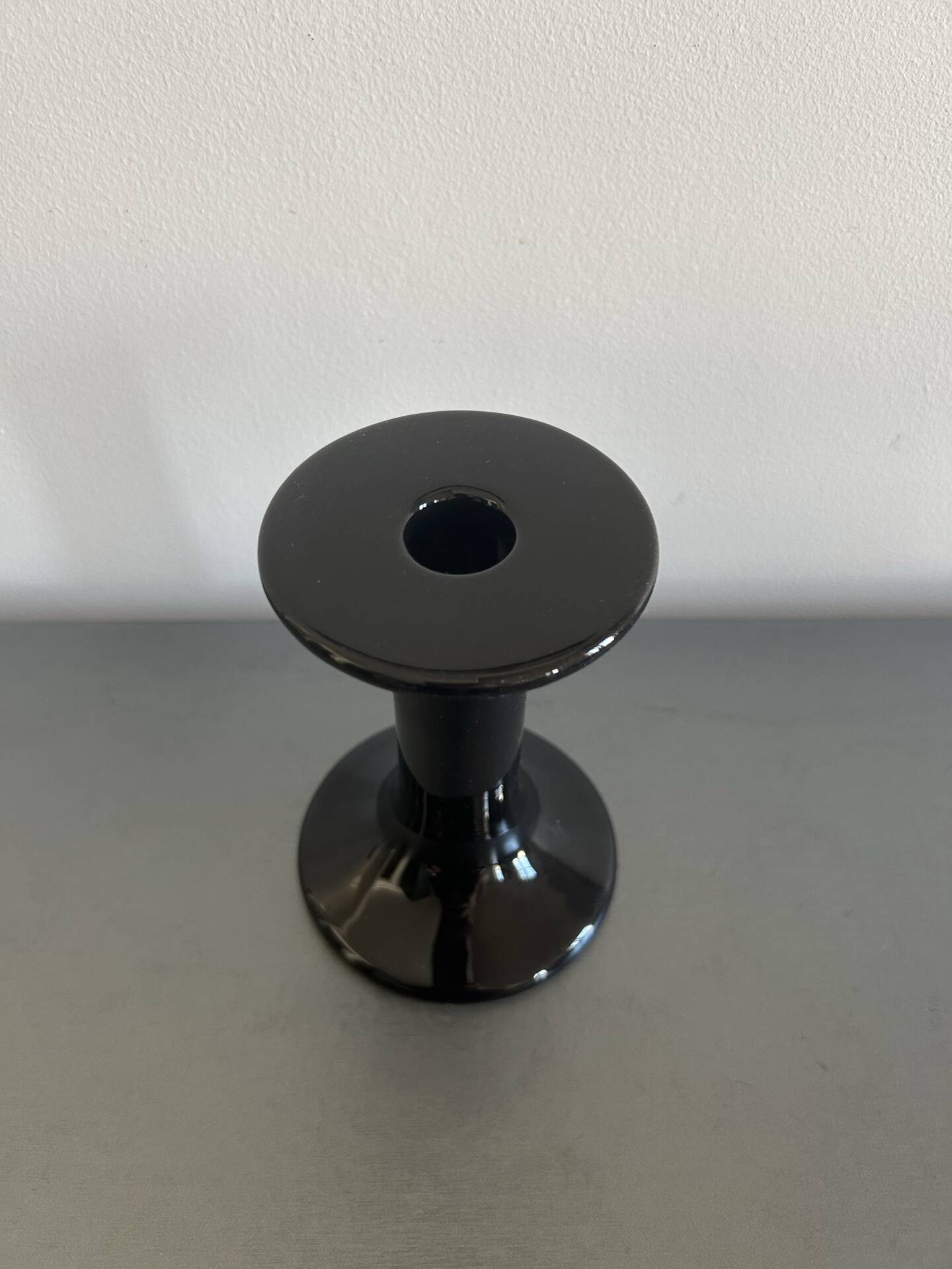 Black ceramic candlestick ASA selection Germany
