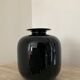 Vintage vase in black opaline 60s-70s