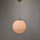 Italian Murano Glass Globe Chandelier with Brass Accents, 1970s