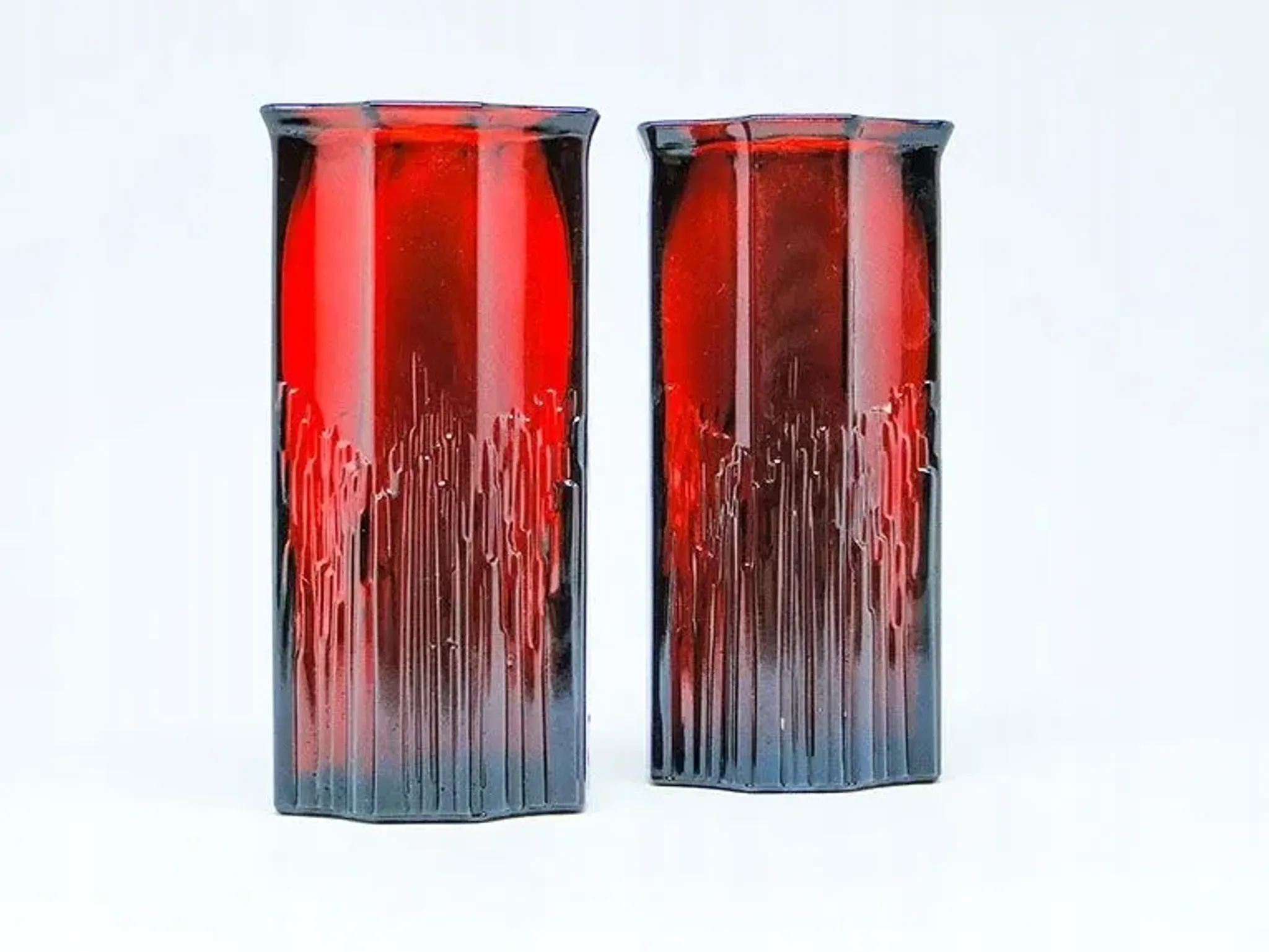 Pair of Ruby Vases NEW LOOK