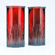 Pair of Ruby Vases NEW LOOK
