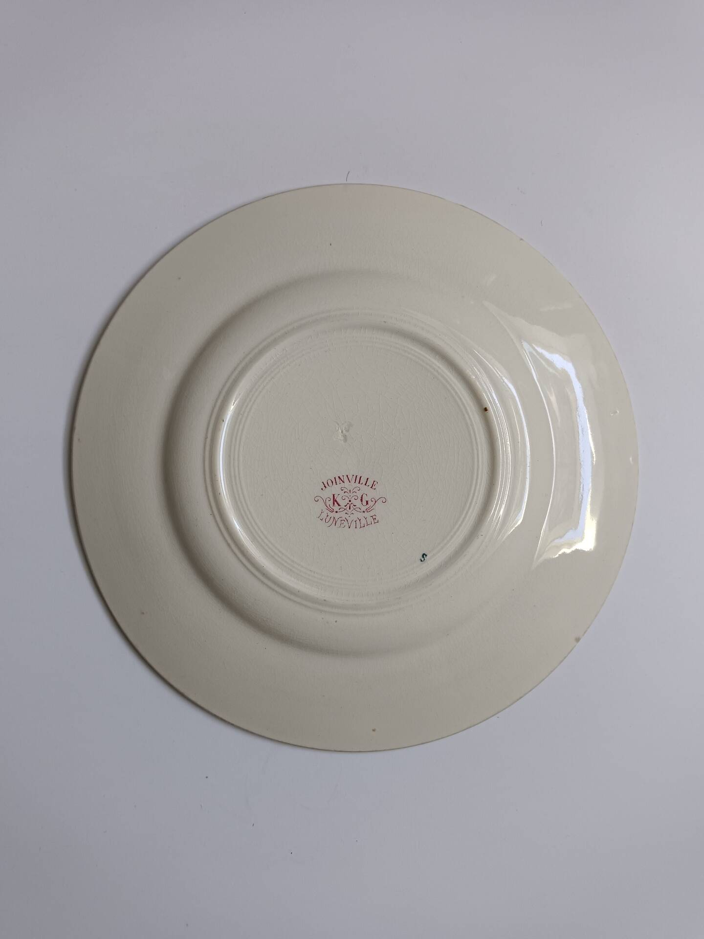 Joinville decorative plate KG Lunéville rose