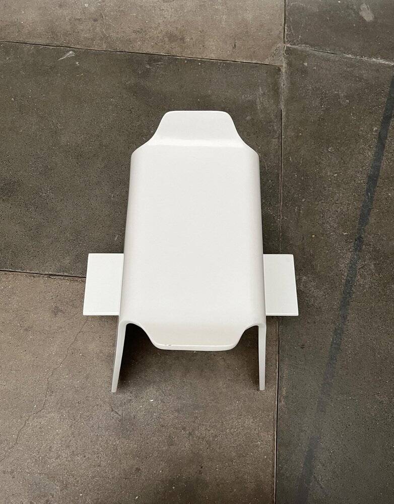 Minimalist Danish rocking stool by Michael C. Poulsen