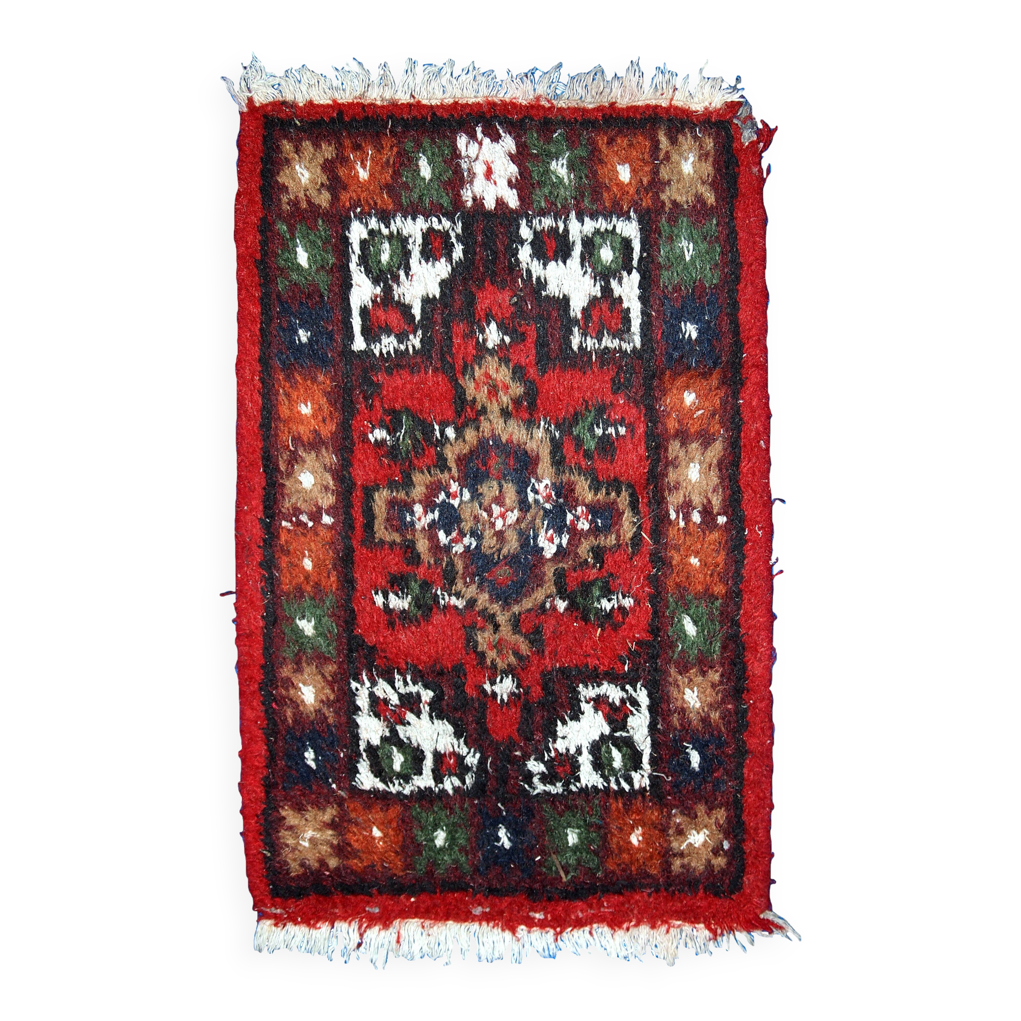 Tapis Vintage Hamadan en Laine, Années 1970, Élégance Authentique
