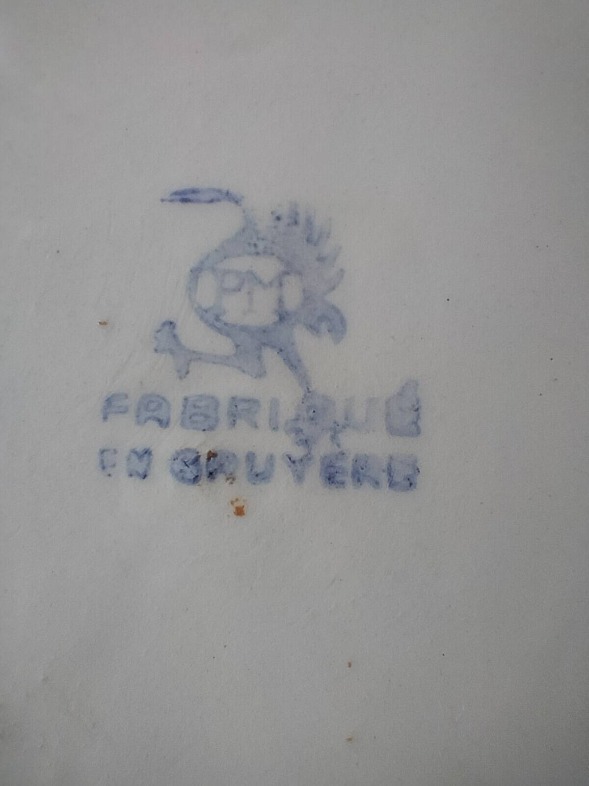 Handmade soup plate – Gruyère pottery – 1950s–70s