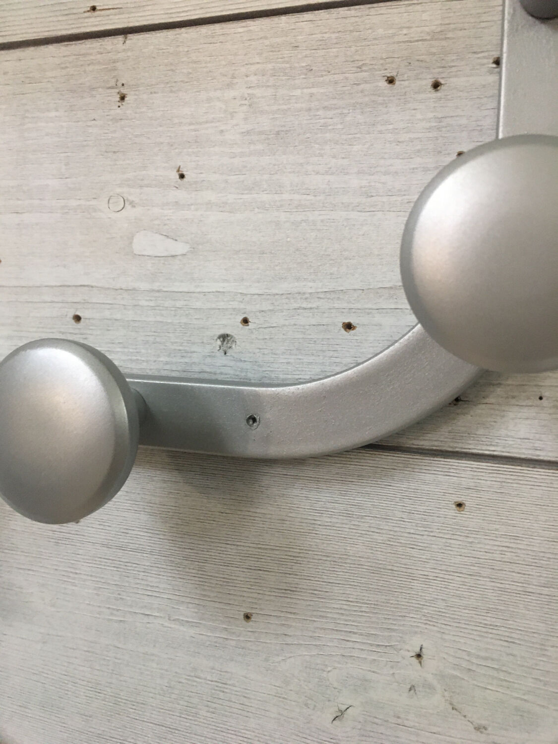 Gray coat rack