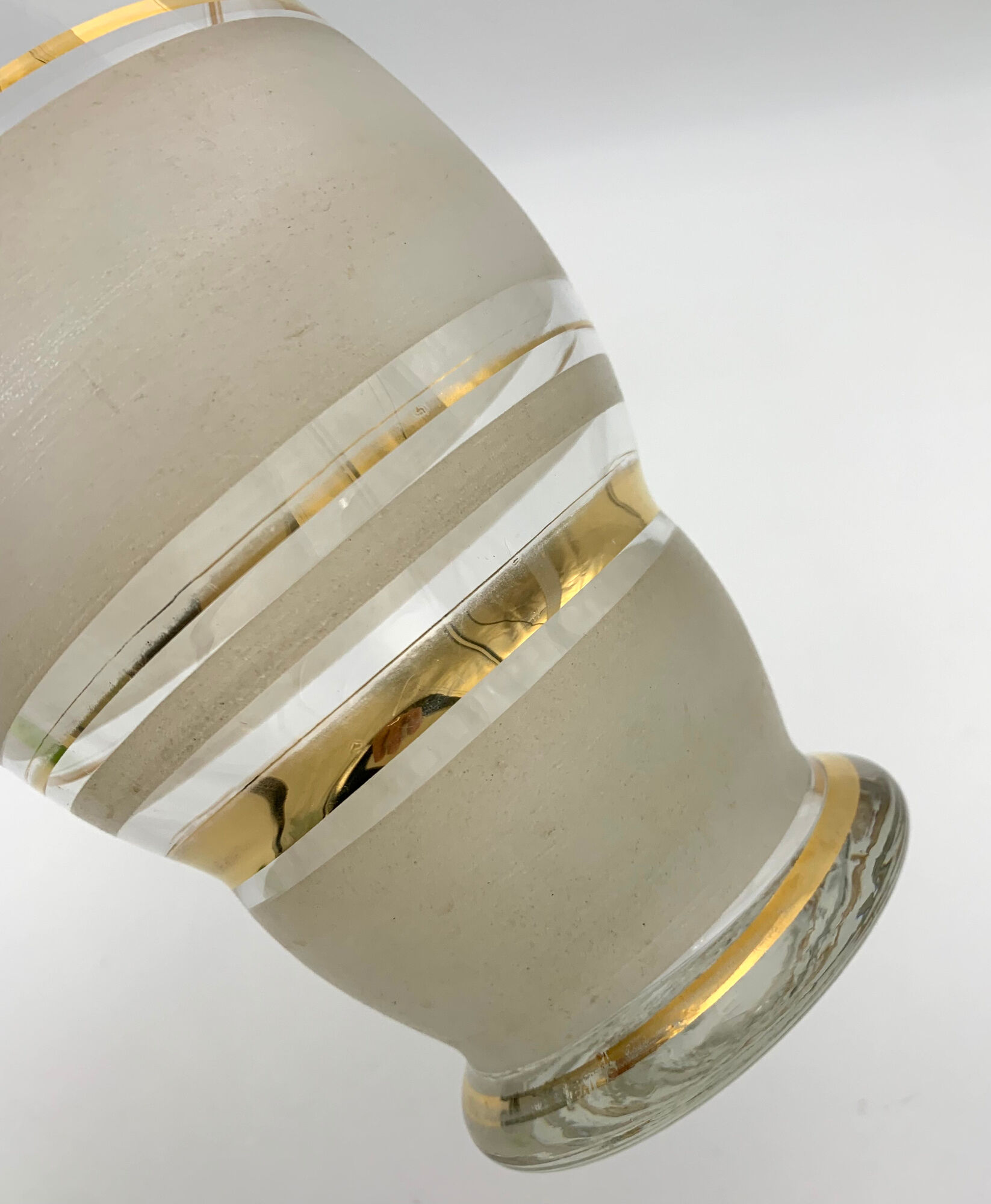 Vintage glass vase - Fains glassworks, France, signed - 1950s