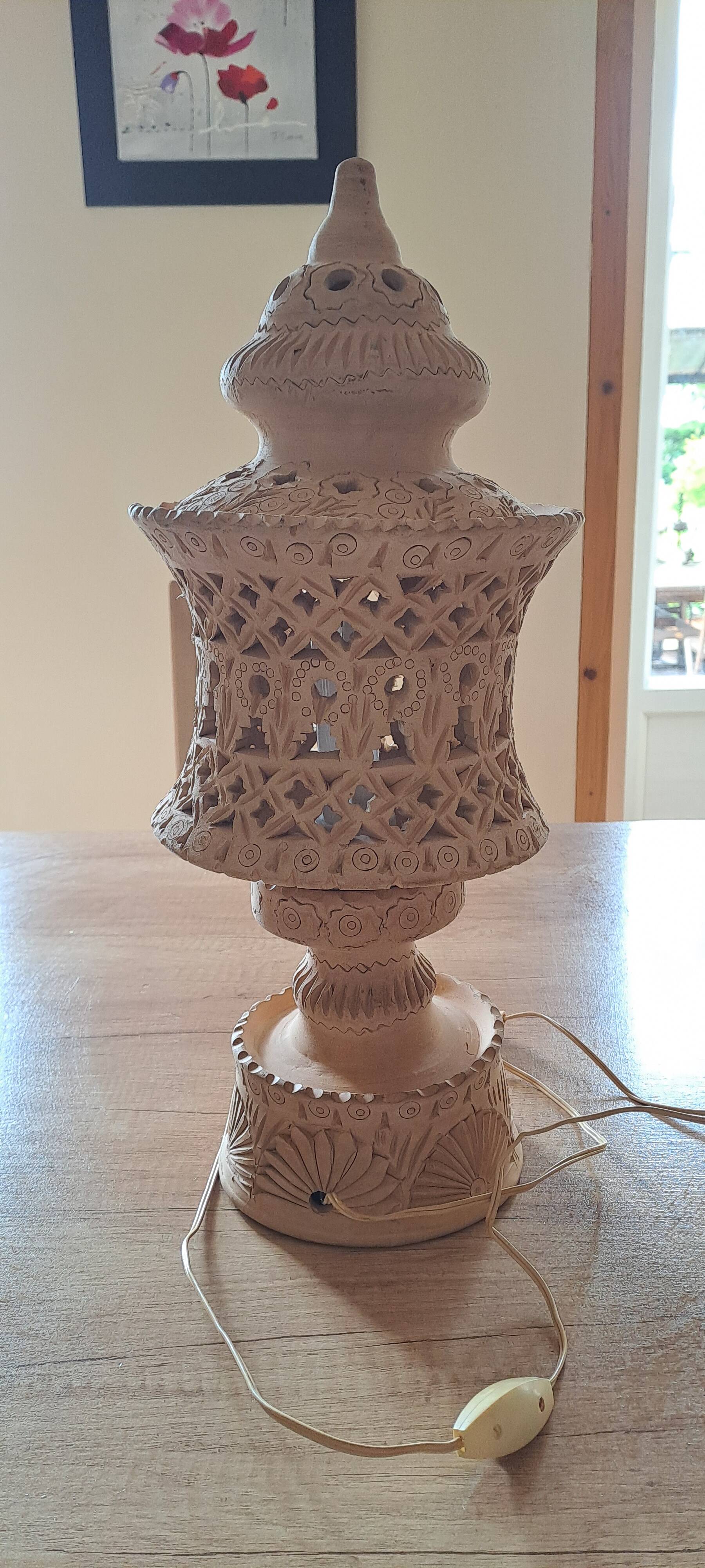 terracotta lamp