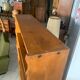 Vintage brutalist oak bookcase