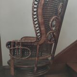 Large Armchair Peacock Emmanuelle/vintage rattan