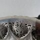 Openwork silver-plated metal fruit bowl or basket