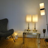 Pair of vintage Scandinavian brass lamps 1960