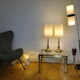 Pair of vintage Scandinavian brass lamps 1960