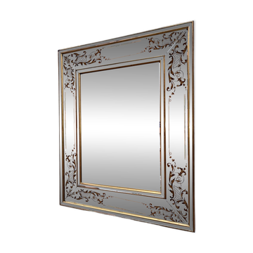 Mirror with parcloses, arabesque decoration, Venetian style.