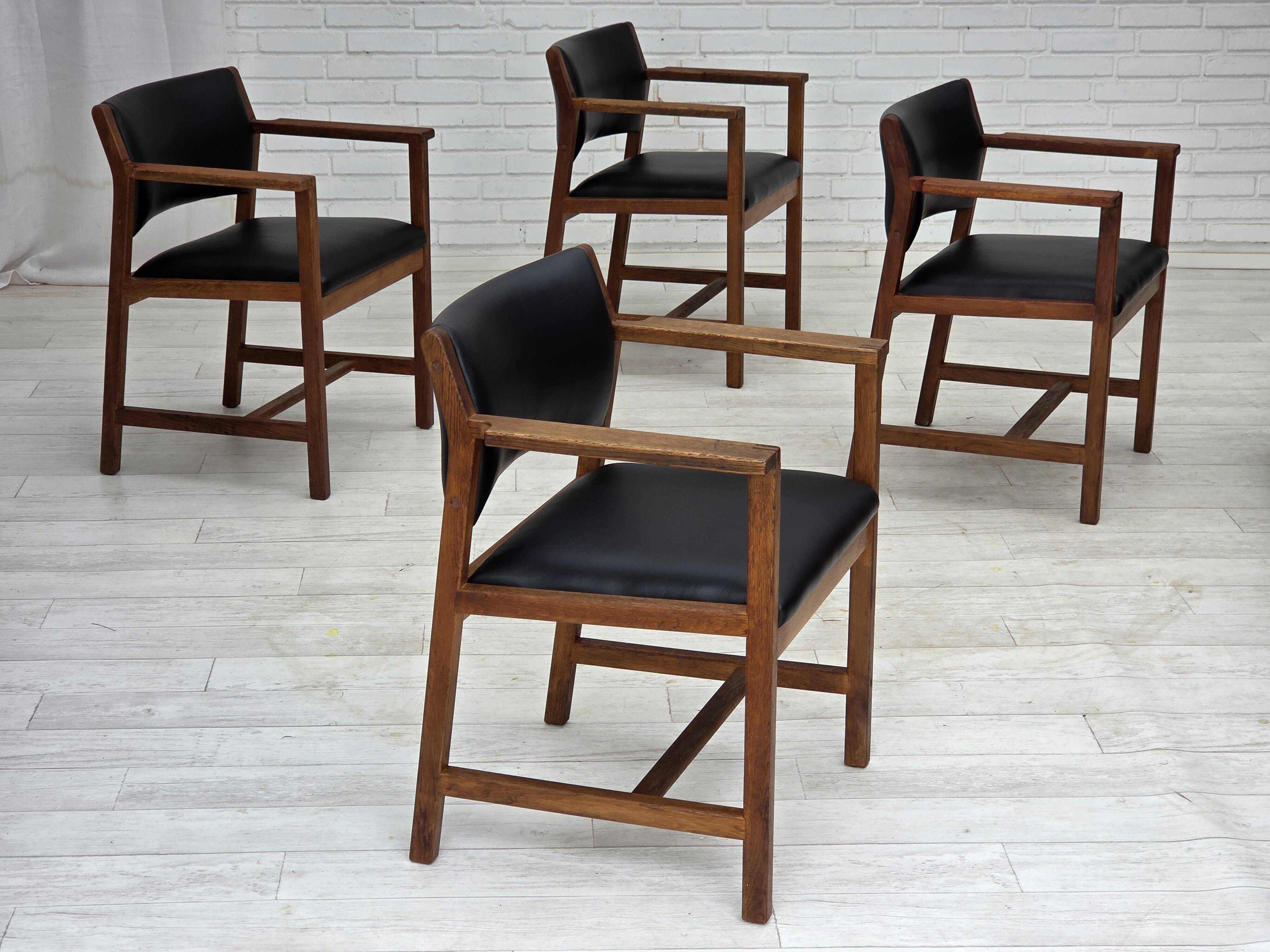 1960s, Danish design by Børge Mogensen, model BM 74, set of 4 armchairs.