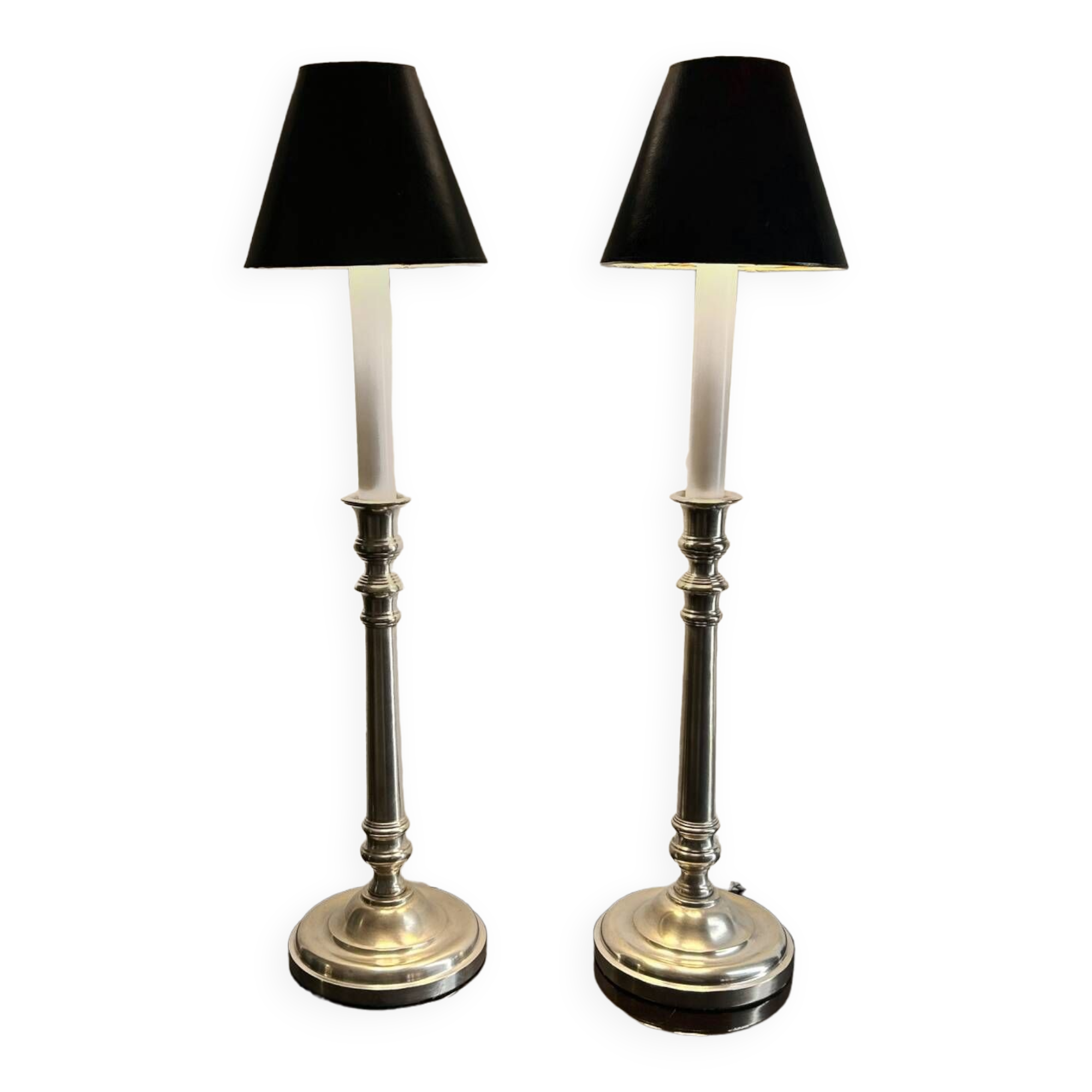 Old candlestick lamps (X2)