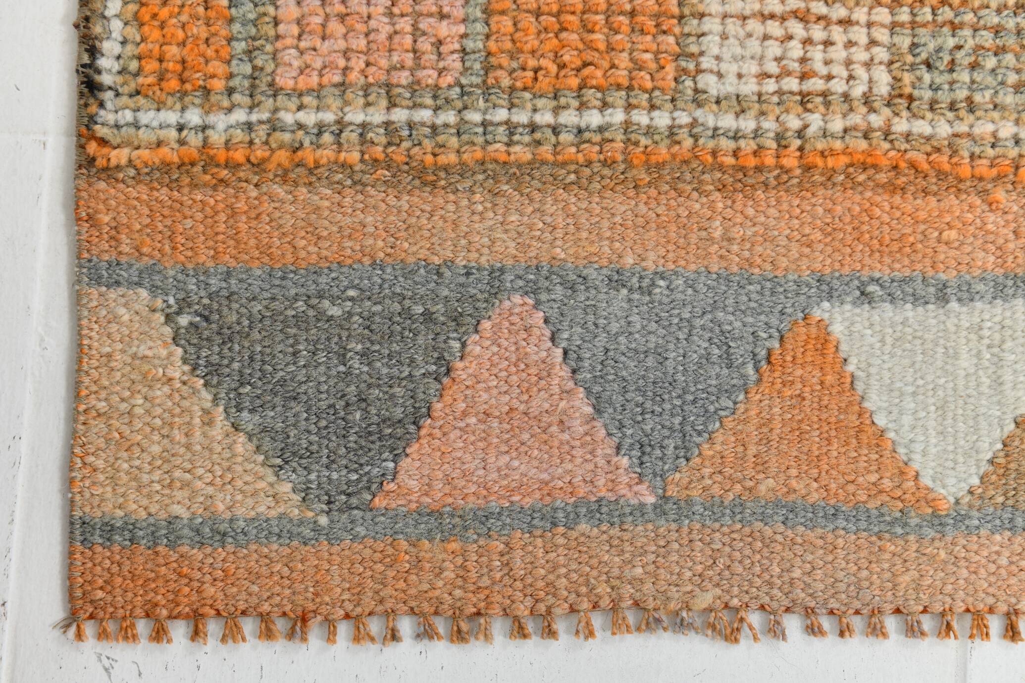 3x11 Orange & Green Oriental Vintage Runner Rug, 85x347Cm