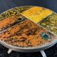 Roche Bobois coffee table design 1960-1970 ceramic top on metal.