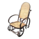 Vintage Thonet rocking chair in cane and bent wood.