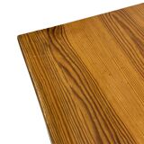 Vintage Pinewood Dining Table Desk with Drawer 60s Design