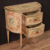 Half-moon commode in painted wood from the 60s