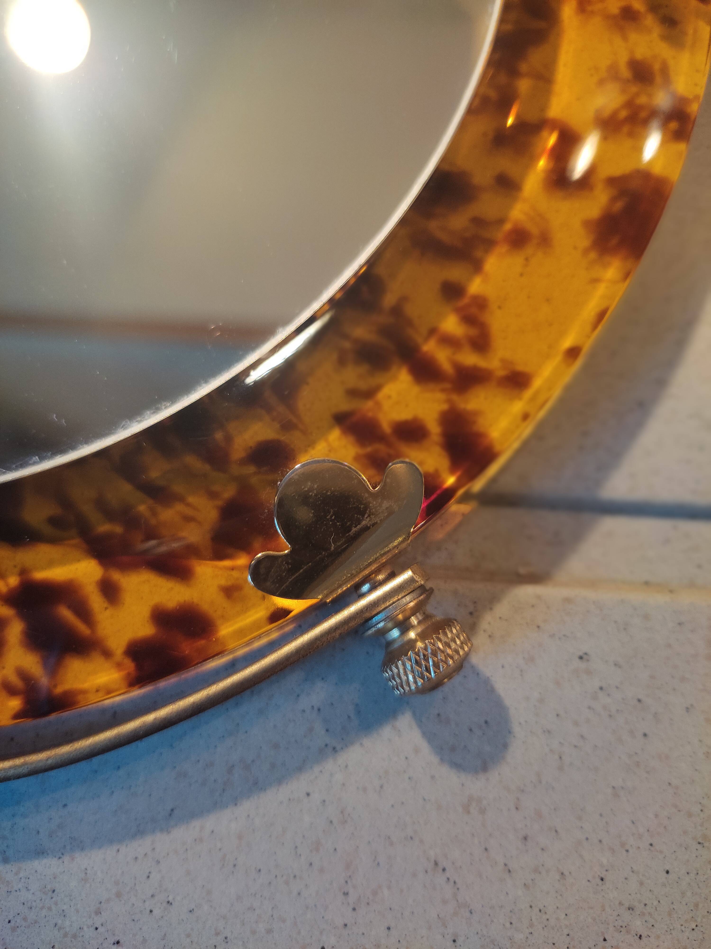 Double-sided tilt mirror 70's lucite