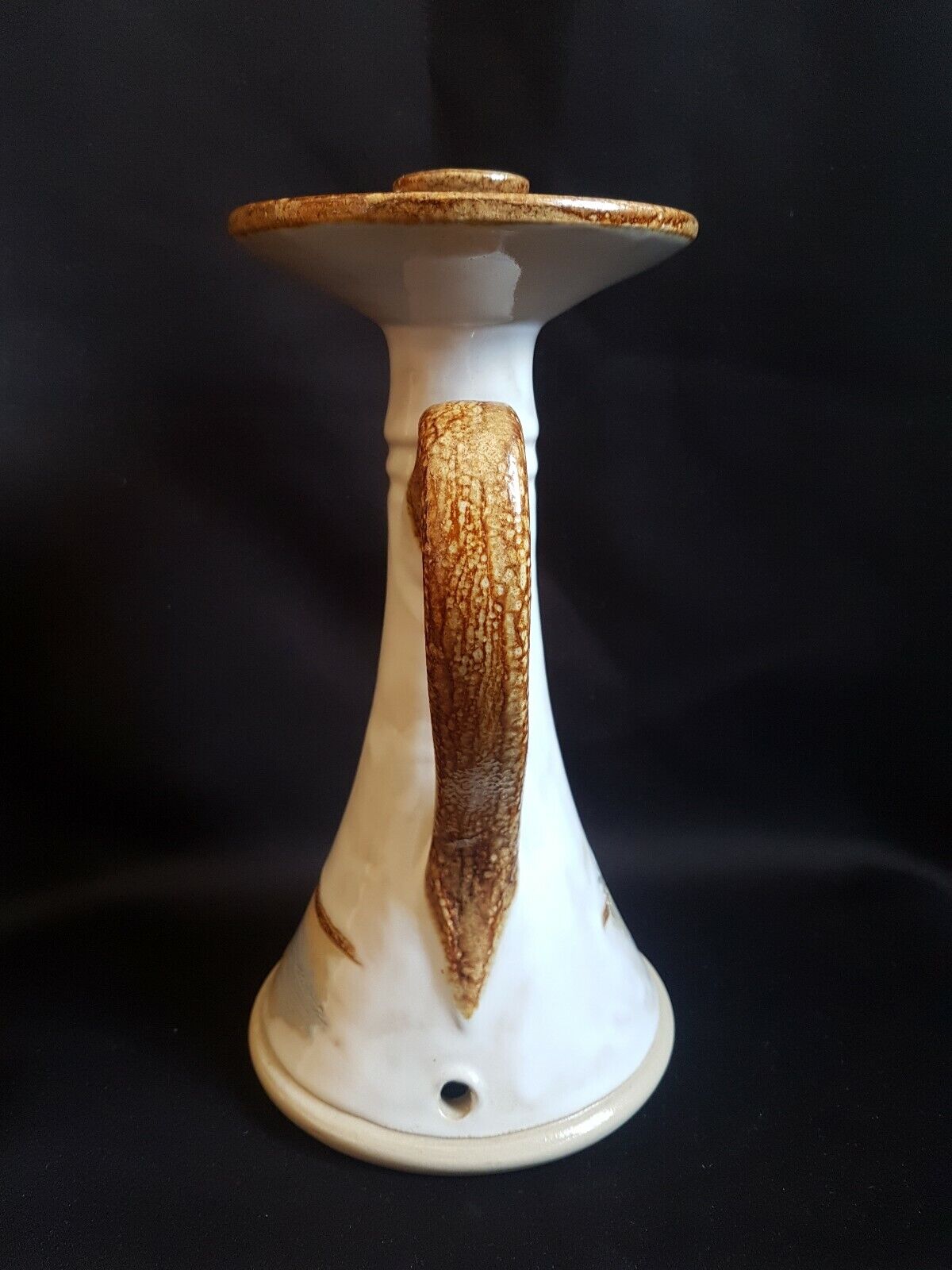 Lamp foot candle holder shape in handmade sandstone