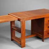 50s oak office by Pierre Bloch and Charles Dudouyt
