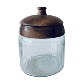 Old glass and wood candy maker