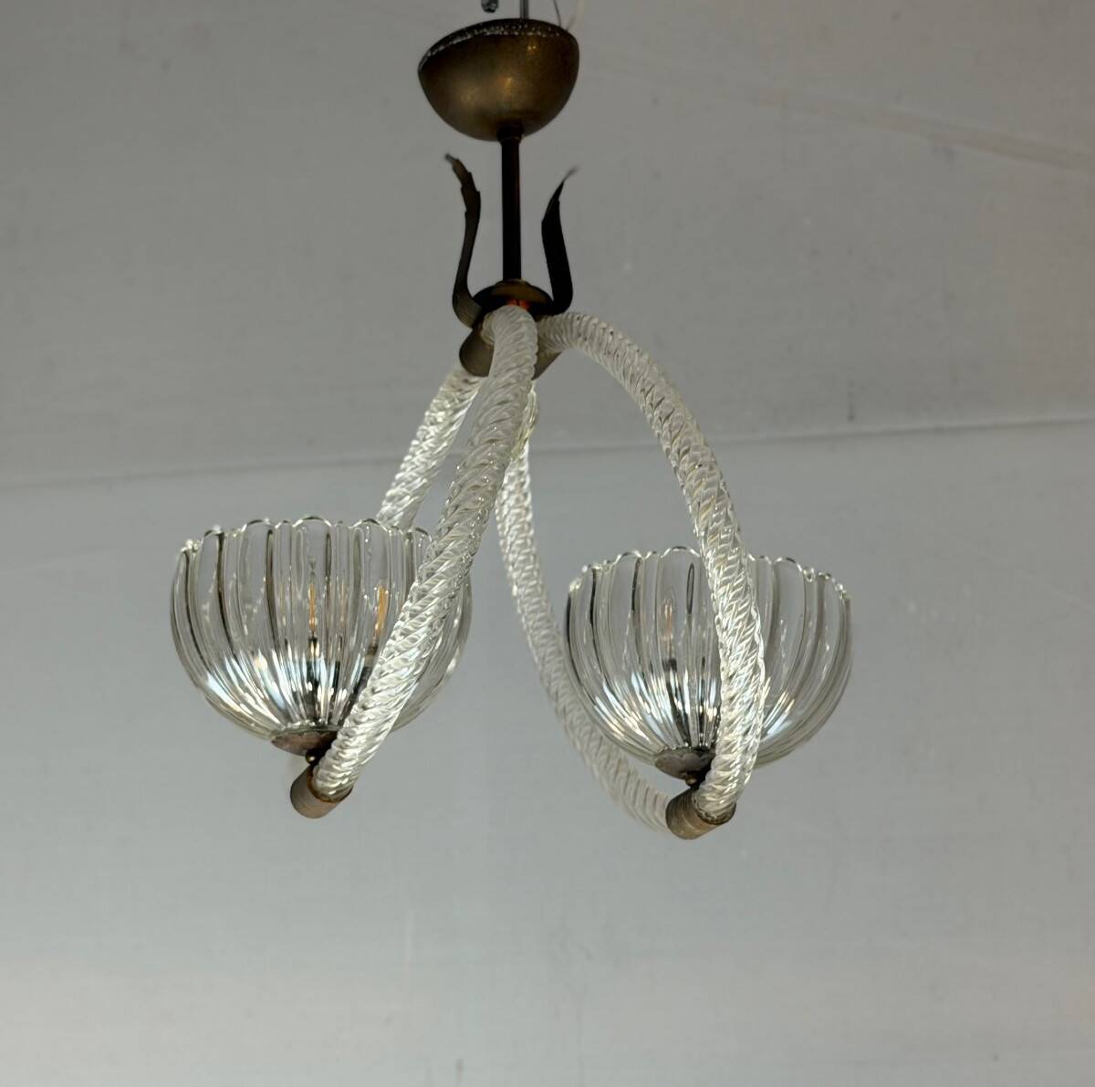 Venetian glass chandelier from Murano, circa 1950.