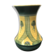 Jersey vase ceramics green & yellow decor vintage flowers